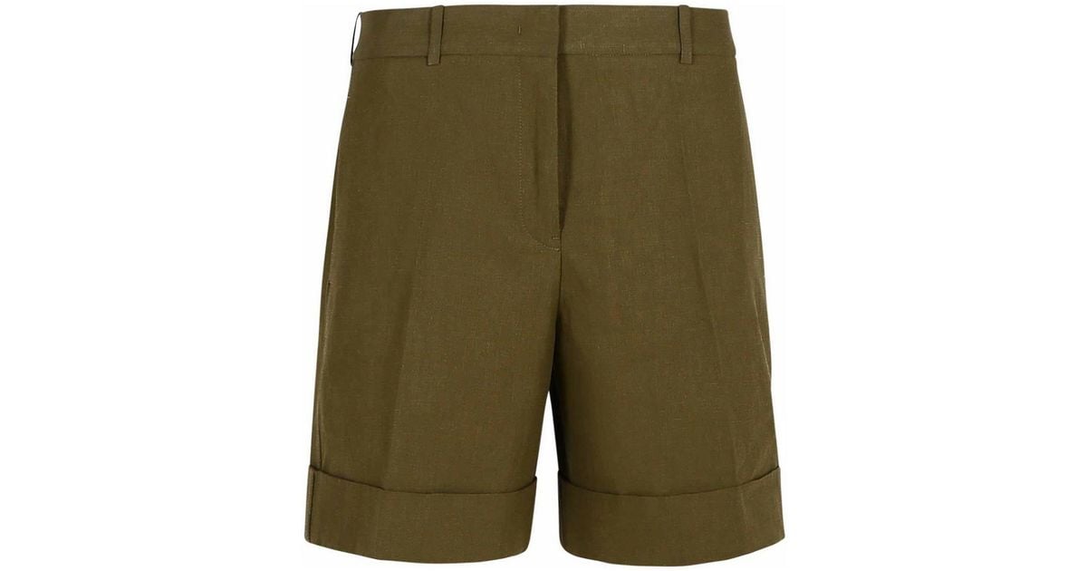 ショートパンツ Jil Sander Green Linen Shorts 000000052648_3_jW9ku7z.jpg