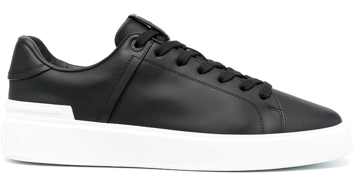 BALMAIN 26S SANDALS IN BLACK CALFSKIN