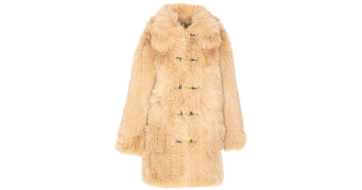Urbancode Caramel Faux Fur Jacket in Natural | Lyst UK