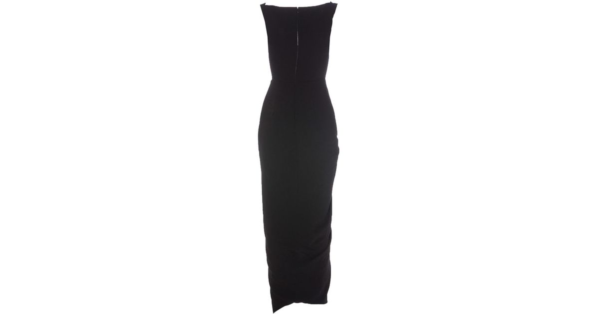 Vivienne Westwood Long Ginnie Pencil Dress in Black | Lyst