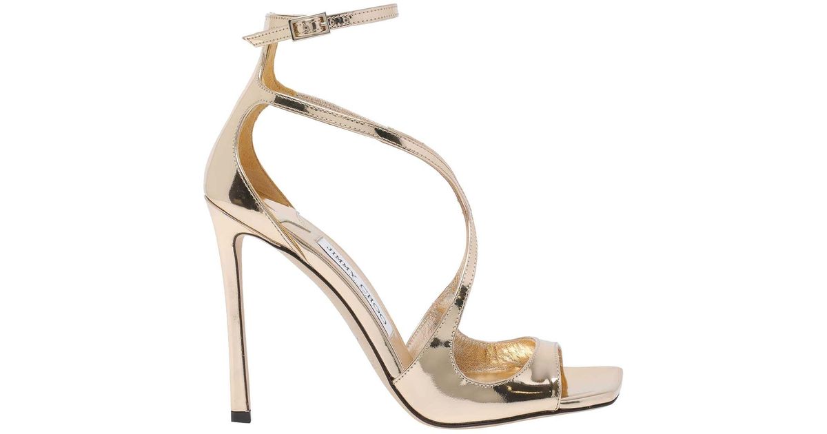 Jimmy Choo Azia Pump Sandals in Metallic | Lyst