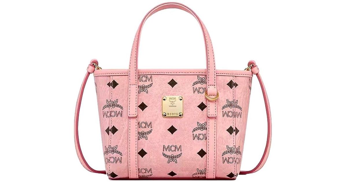 MCM Toni Top-Zip Shopper in Pink | Lyst