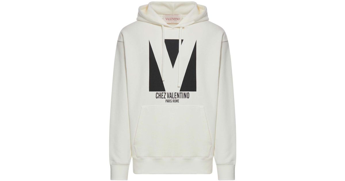 Valentino Garavani Valentino Hoodie White Valentino Garavani Logo