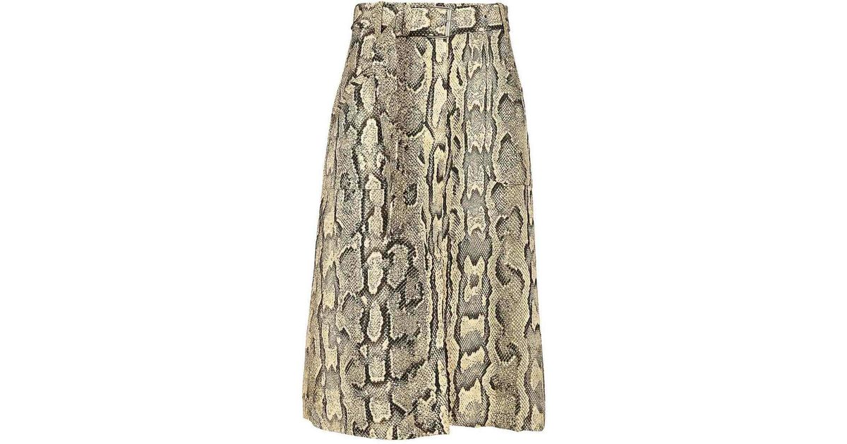 Dries Van Noten Sheraz Skirt With Jacquard Snake Print in