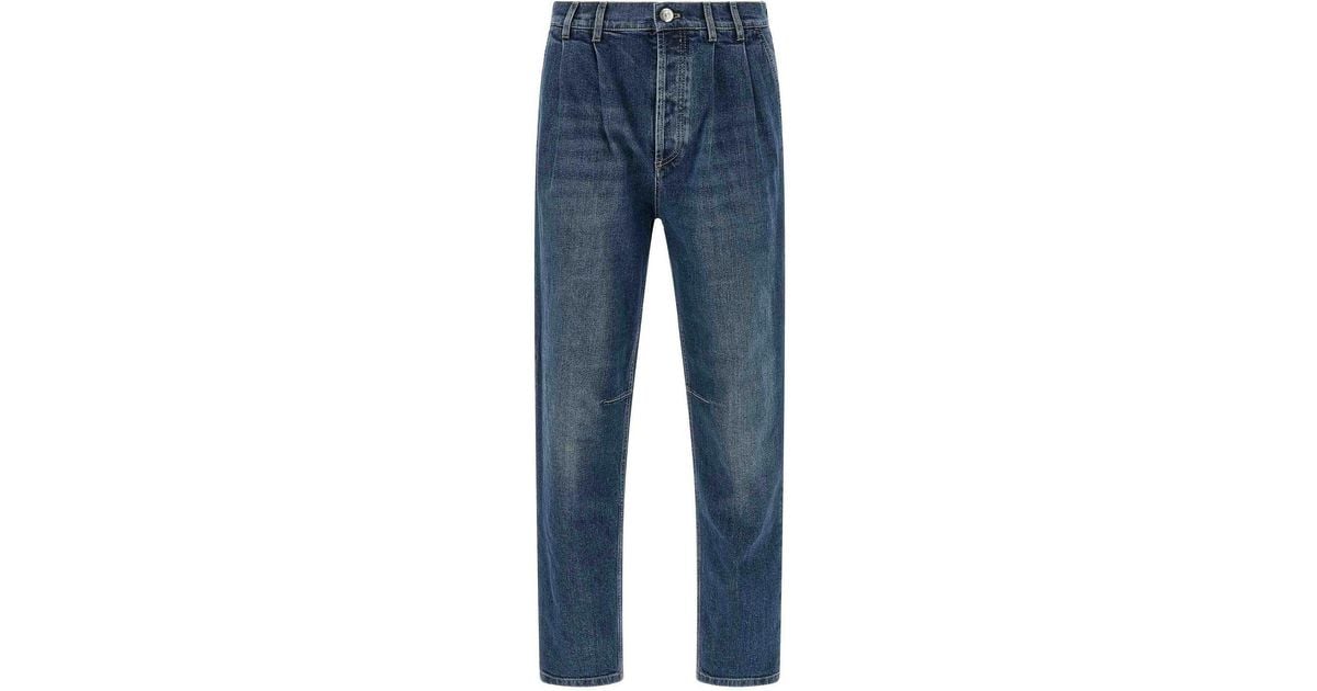 Brunello Cucinelli Comfort Cotton Jeans in Blue for Men | Lyst