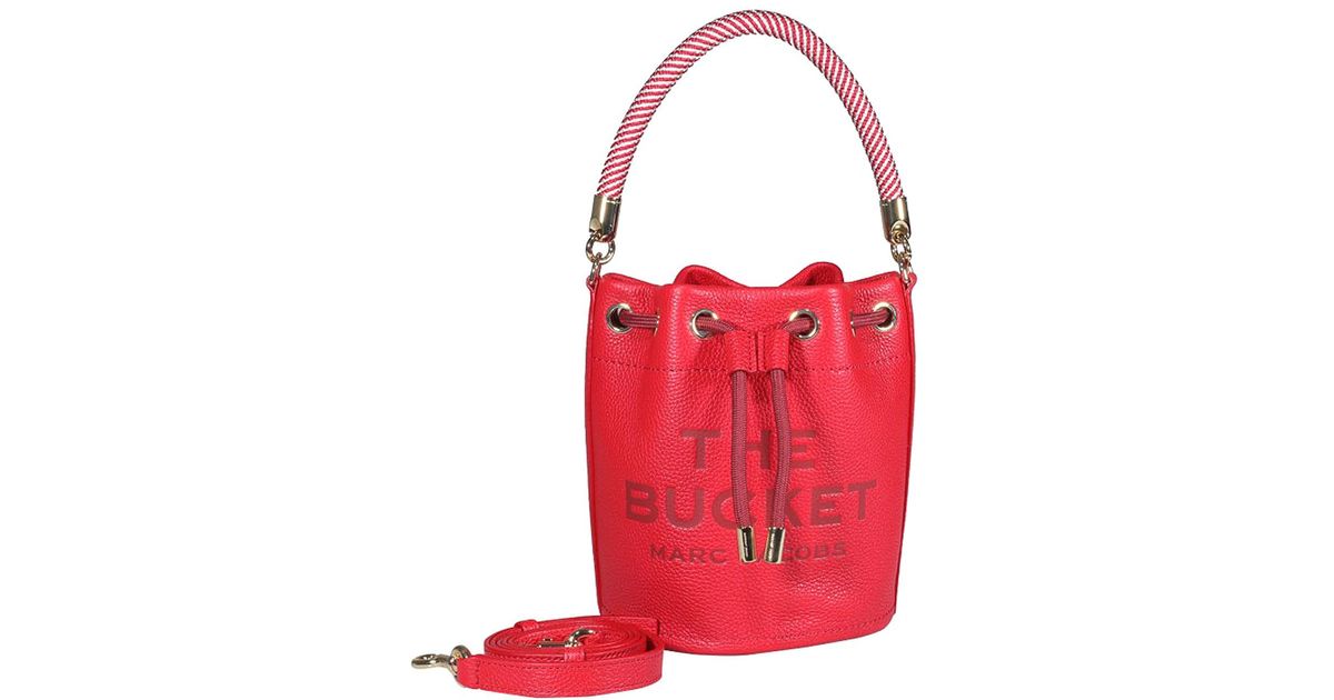 Marc Jacobs Logoed Bucket Bag in Red Lyst