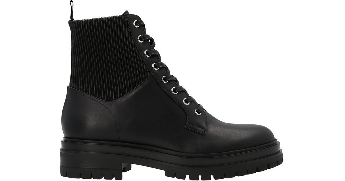 Gianvito Rossi Martis Combat Boots in Black Lyst