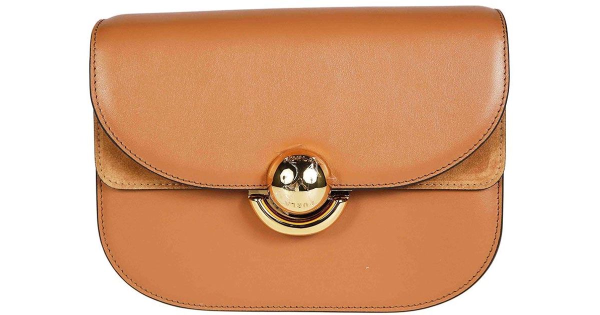 Furla Mini Crossbody Sphere in Brown | Lyst