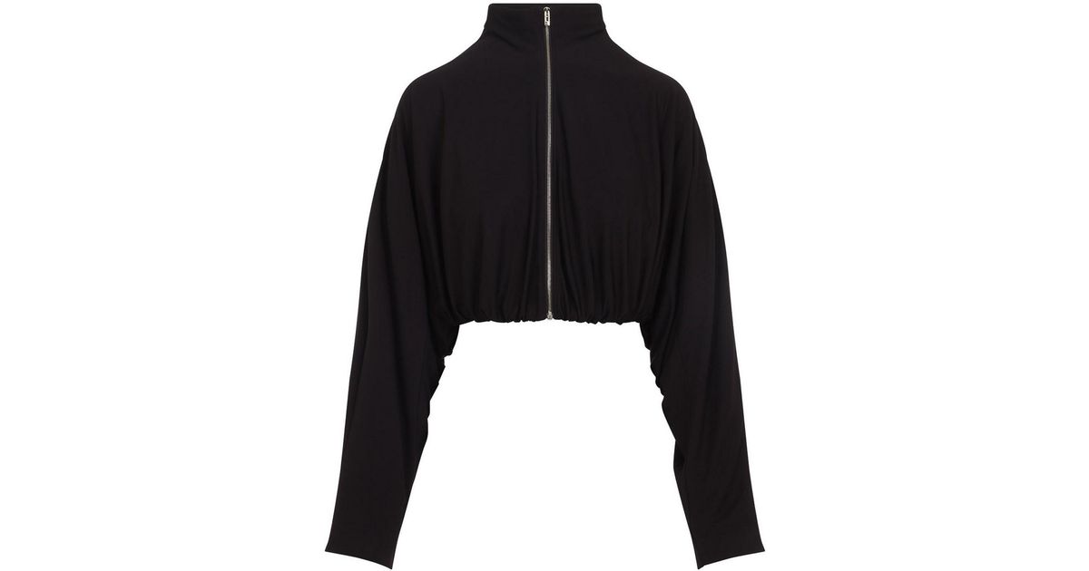 Alaïa Draped Jacket in Black | Lyst