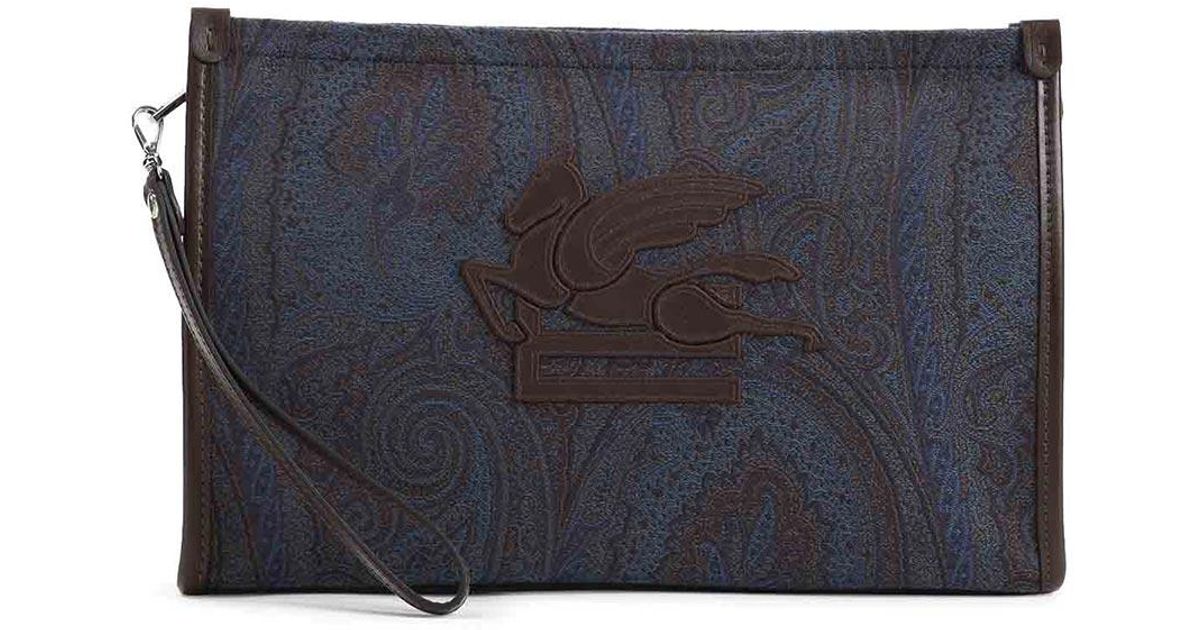 【送料&関税込】Etro Arnica Wallet Etro Arnica L Pouch in Blue for Men | Lyst