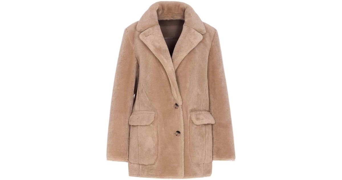 Urbancode Reversible Faux Fur Jacket in Natural | Lyst