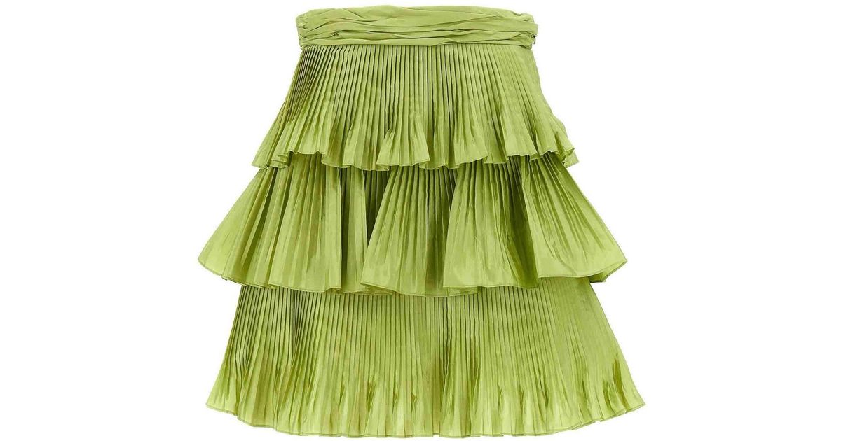 Taffet Valentino Garavani Skirt Velentino Taffet in Green | Lyst UK