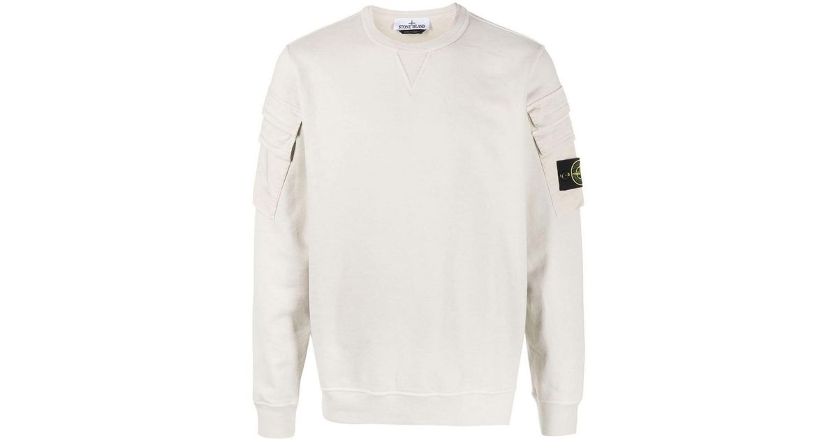 Compass-patch crew-neck sweatshirt