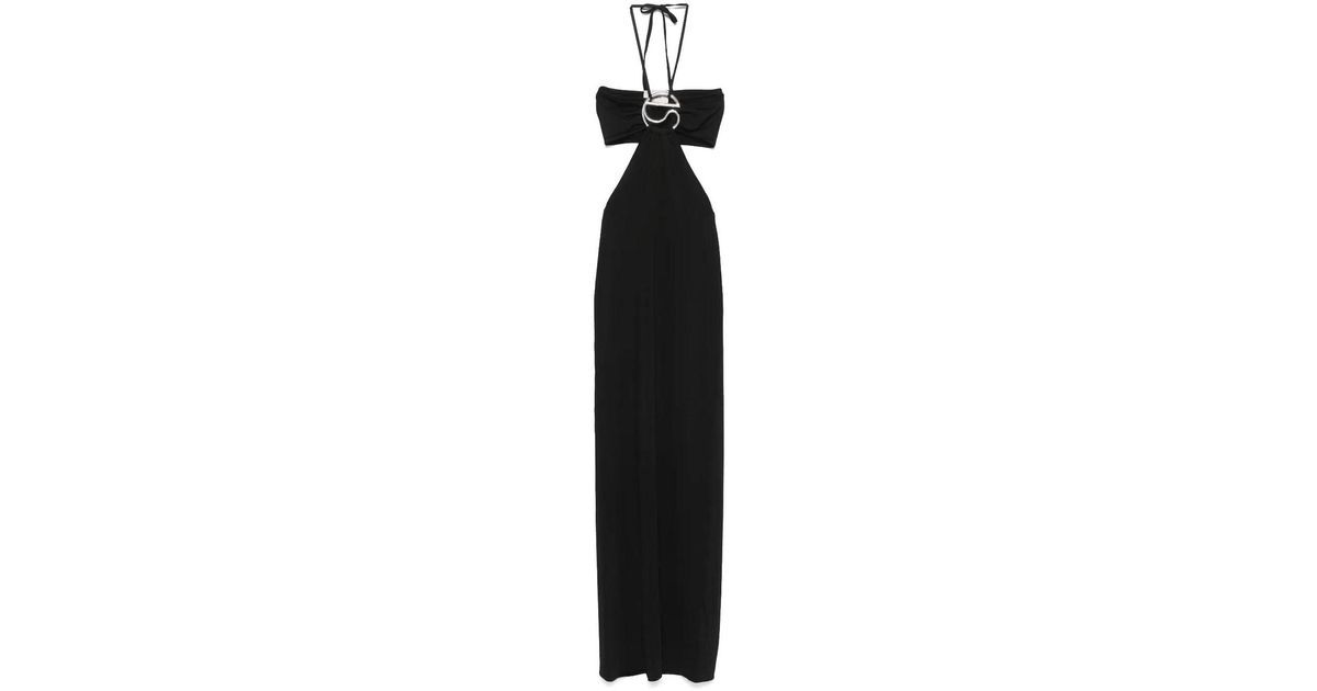 ワンピース Coperni SS25 KNITTED HALTER NECK DRESS (COPML135Y3010 BLK) Coperni Knitted Halter Dress - Black - Women | COPML135Y3010BLK