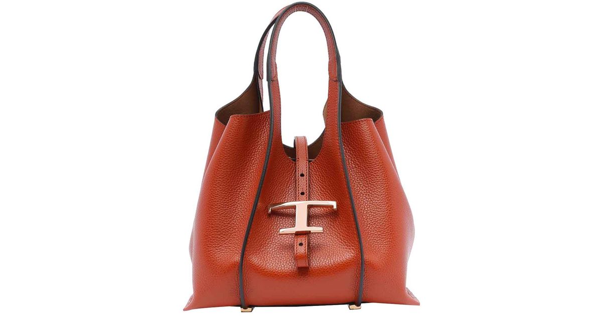 トートバッグ Tod's \"T Timeless\" Small Tote Bag Red Woman RED Tod's Di Bag in Leather Small XBWDBSA0200WSSPZS205