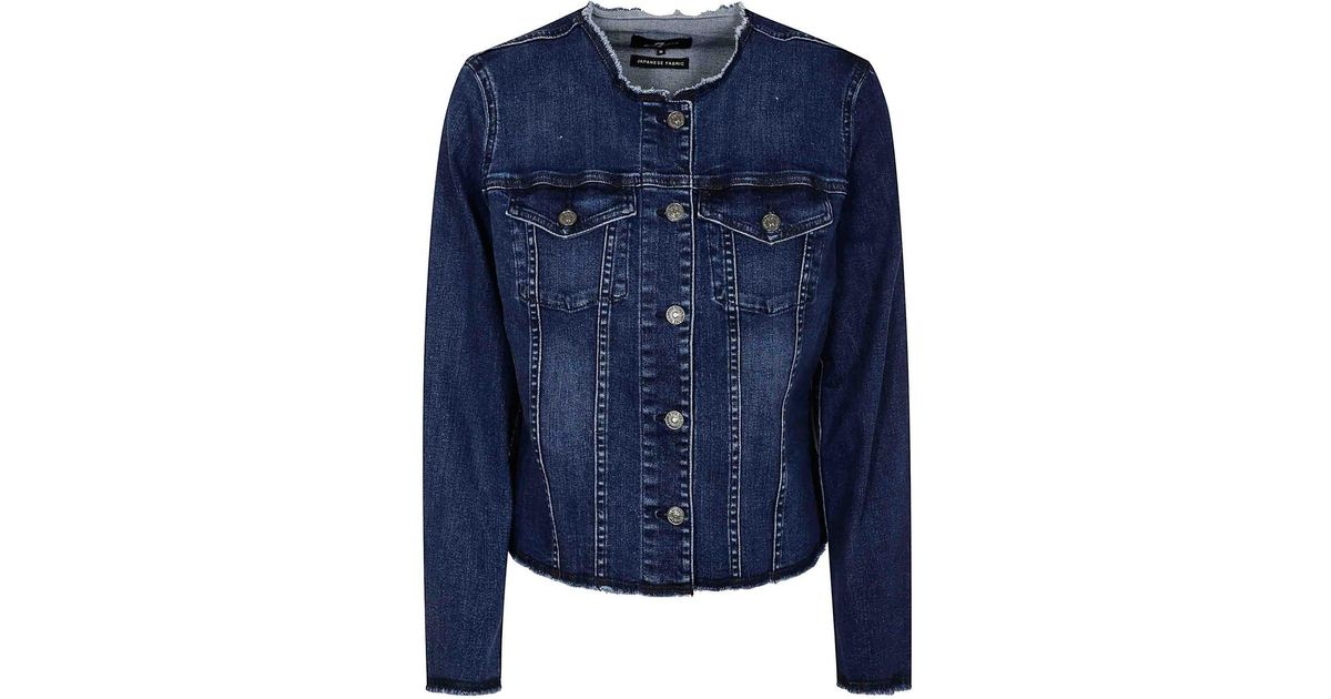 7 For All Mankind Vicky Jacket Soho Dark in Blue | Lyst UK