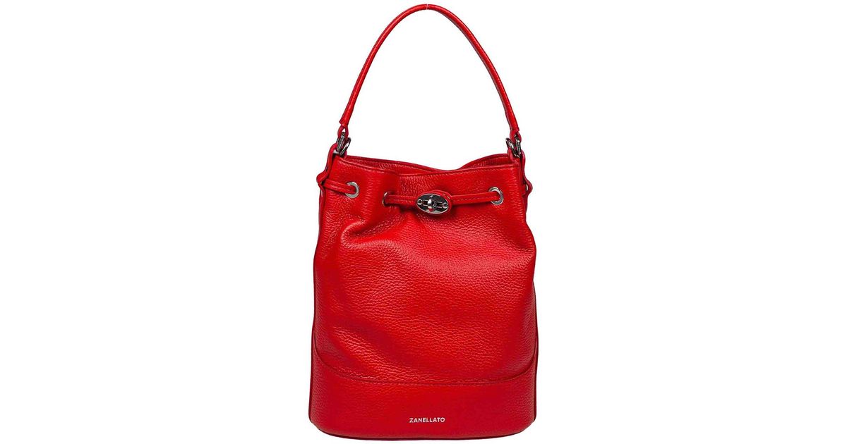 Zanellato Monda Daily Bucket Bag Day S in Red | Lyst