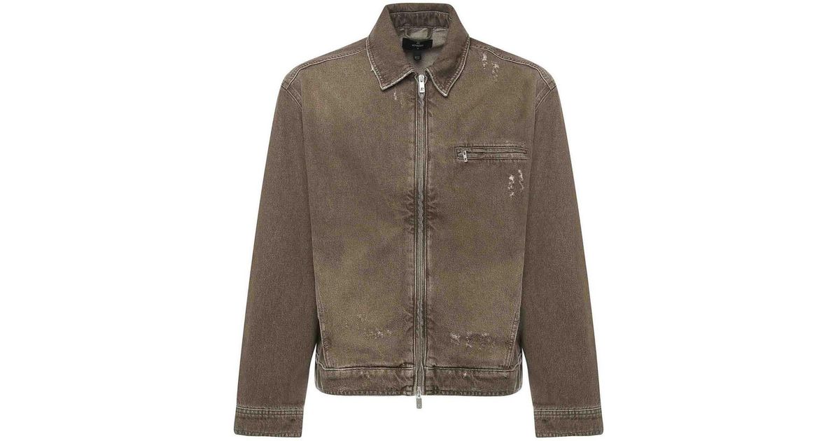 Represent Denim Jacket in Brown for Men | Lyst UK
