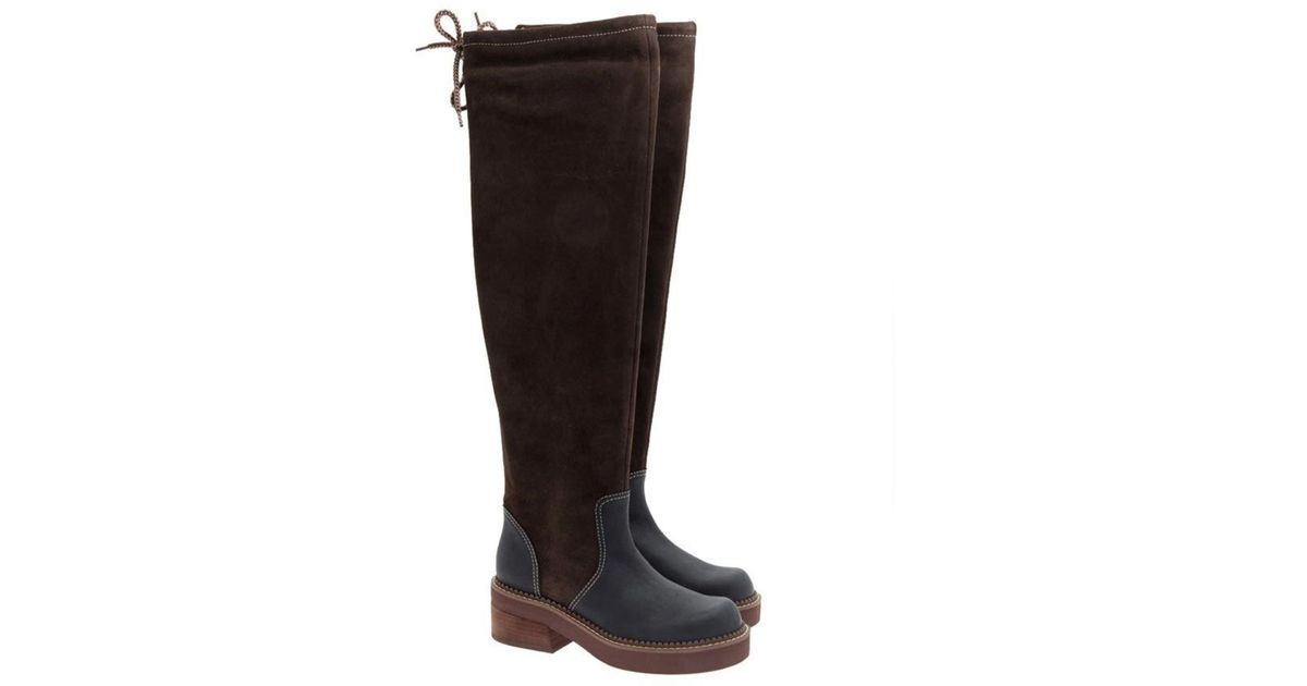 See By Chloé Suede Boots in Black | Lyst