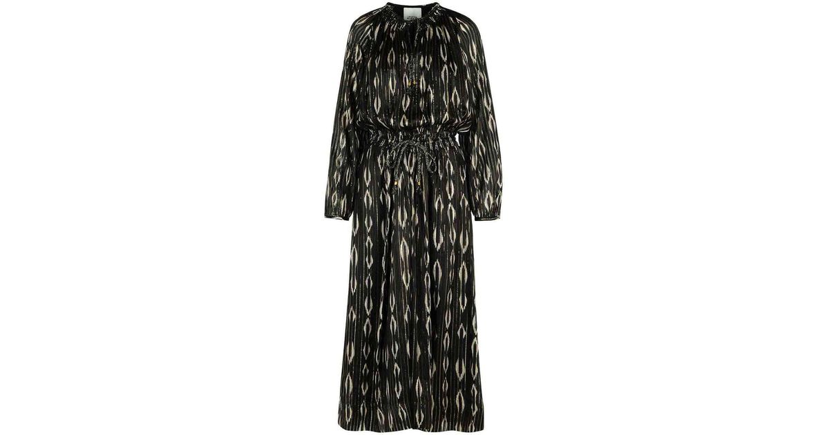 【送料&関税込】Isabel Marant sana Black Silk Dress Isabel Marant Sana Black Silk Dress In Multi | ModeSens