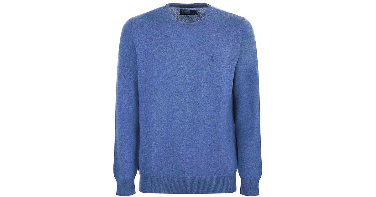 Polo Ralph Lauren Wool Sweater In Blue For Men Lyst polo-ralph-lauren-wool-sweater-in-blue-for-men-lyst