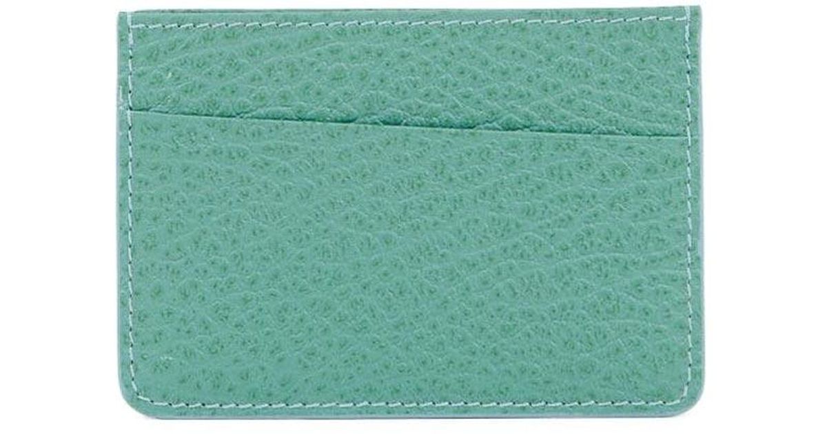 Maison Margiela Four Stitches Card Holder in Green | Lyst