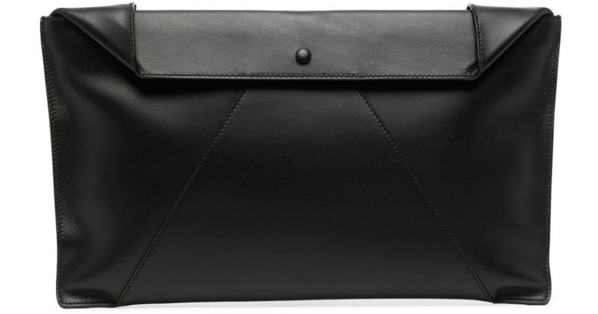 Bally Leather Clutch Bag in Black Lyst