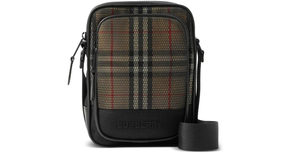 Burberry Freddie Zipped Messenger Bag in Black for Men Lyst