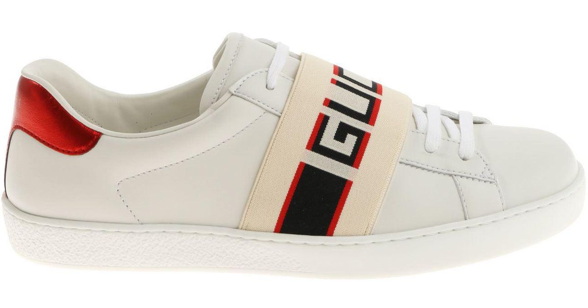 gucci white flat shoes