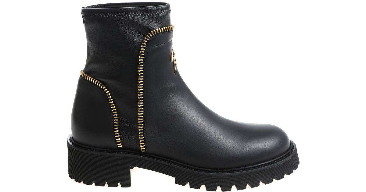 Giuseppe Zanotti Leather Ankle Boots in Black - Save 20% - Lyst