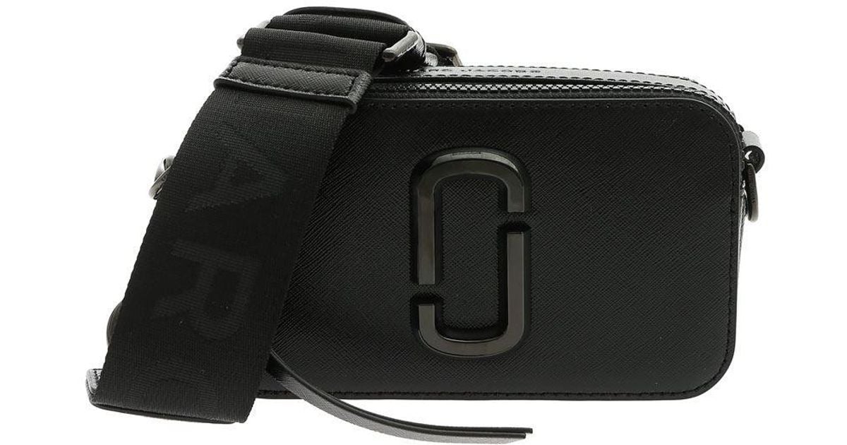 Marc Jacobs Leather Snapshot Shoulder Bag In Black - Lyst