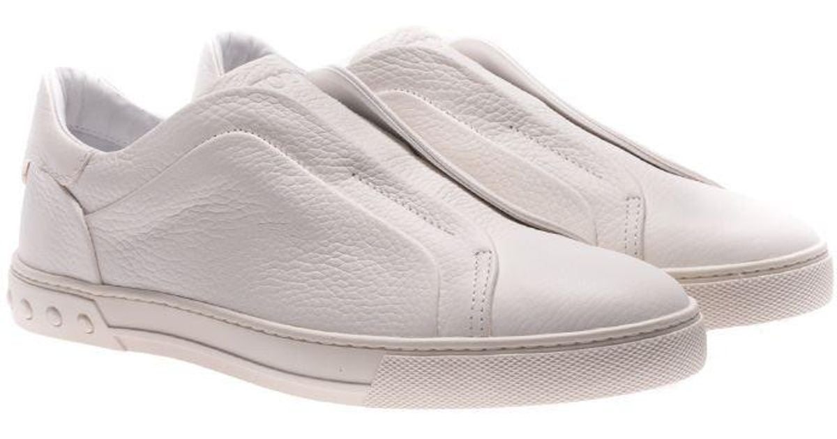 Tod's Leather White Sneakers Without Laces for Men - Lyst