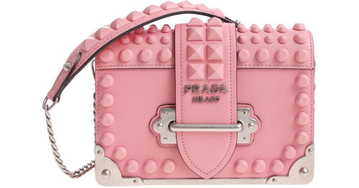 prada cahier bag pink