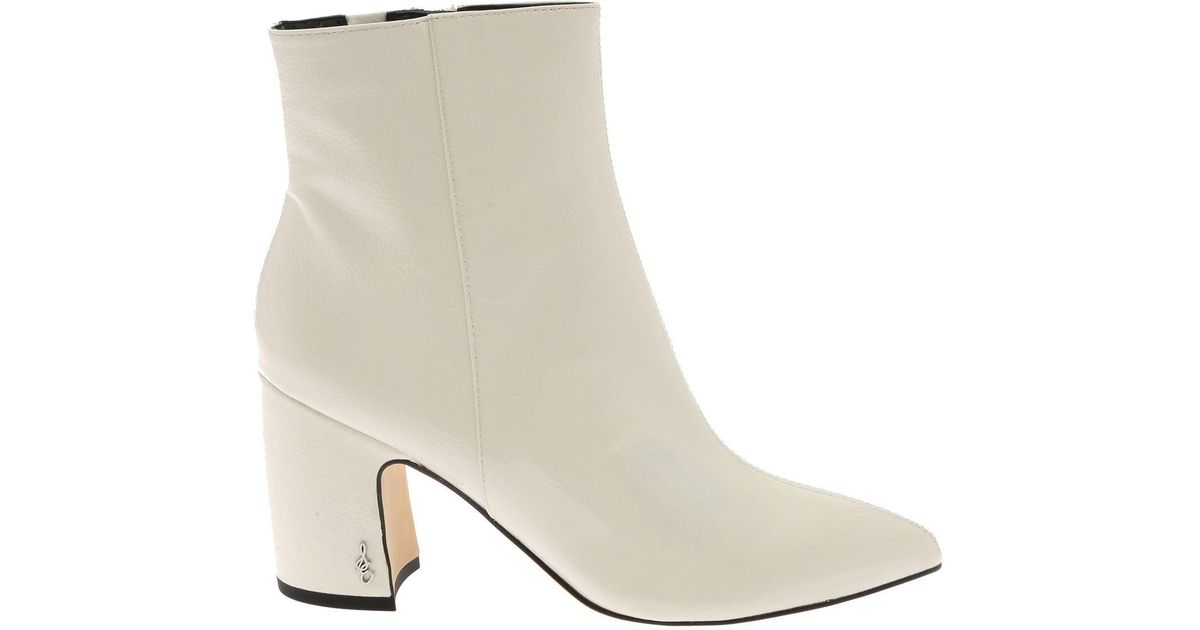 sam edelman white ankle boots