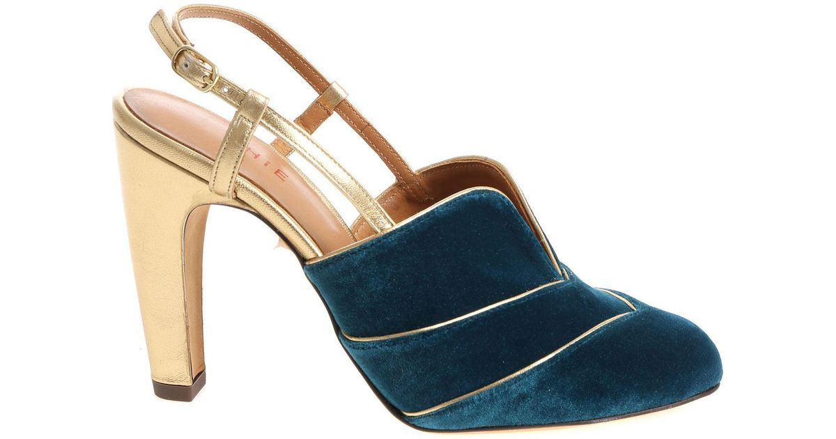 teal velvet shoes