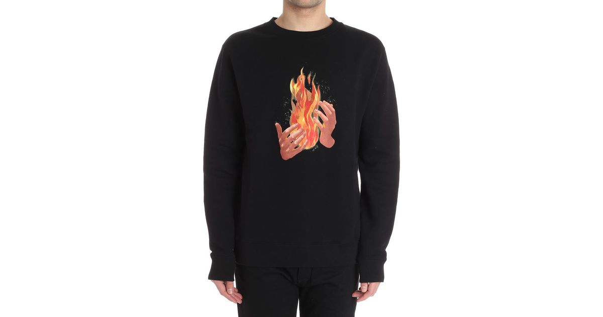 Civic Regulering Konsekvent Shop Off White Fire Print Hoodie | UP TO 60% OFF