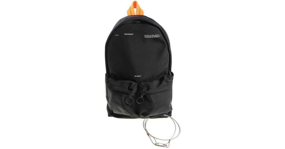 off white backpack black