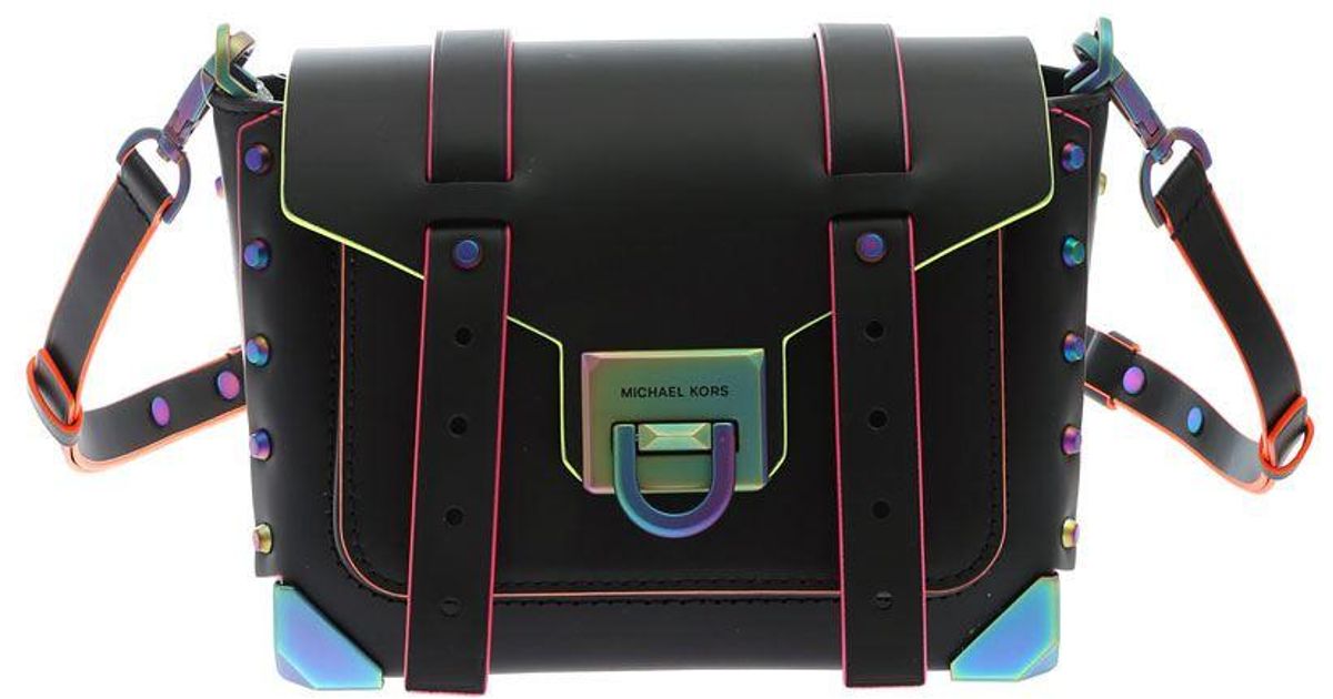 michael kors black and neon purse