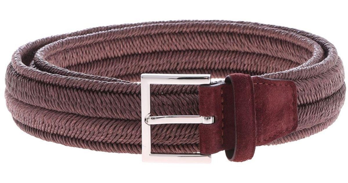 Orciani Suede Braided Rope Belt For Men Lyst