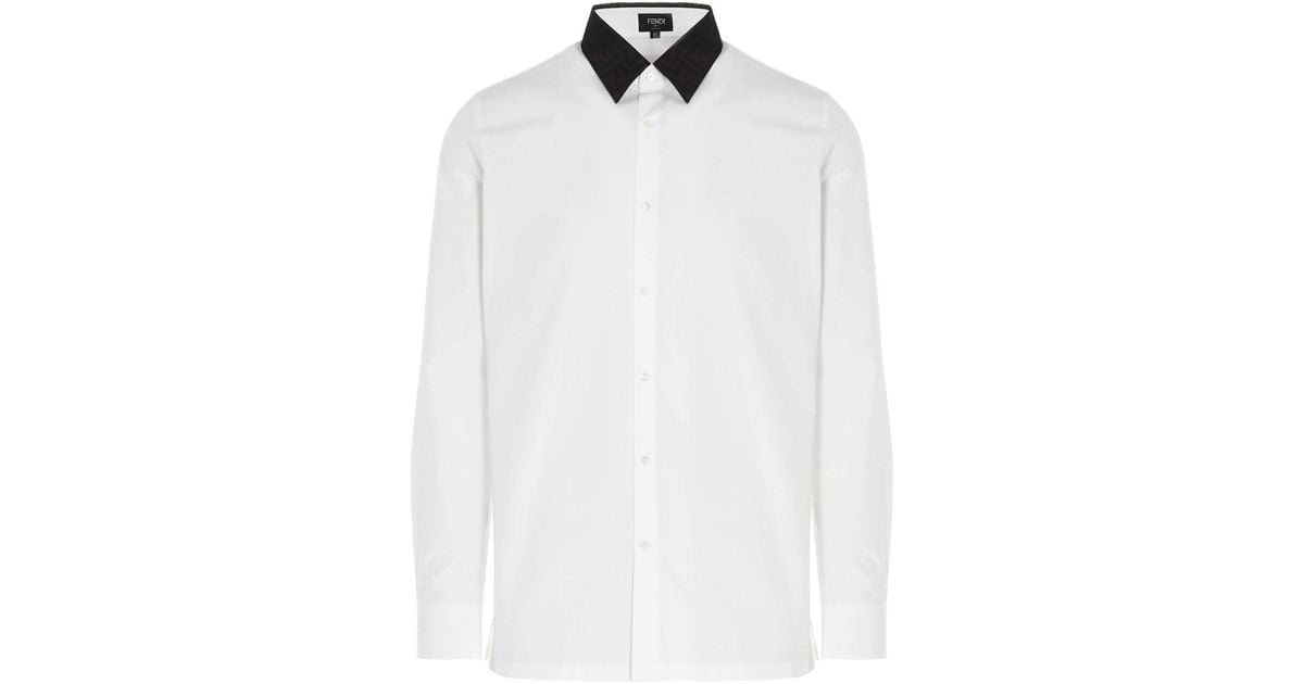 fendi white collar shirt