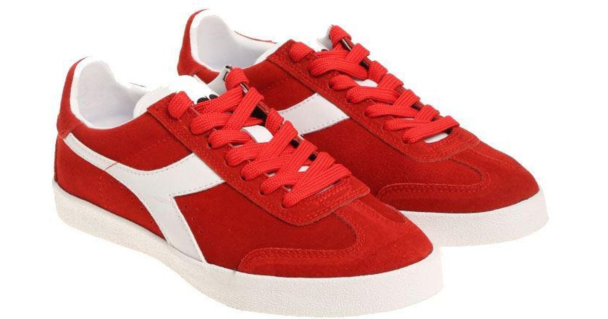 diadora red sneakers