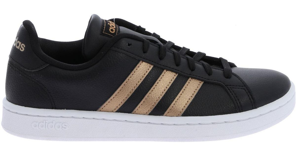 adidas grand court black and gold
