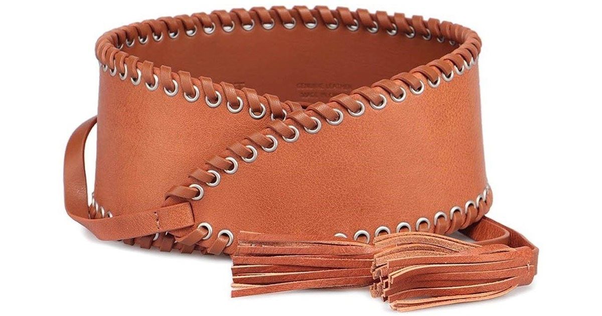 Twin Set Brown Leather Belt - Lyst