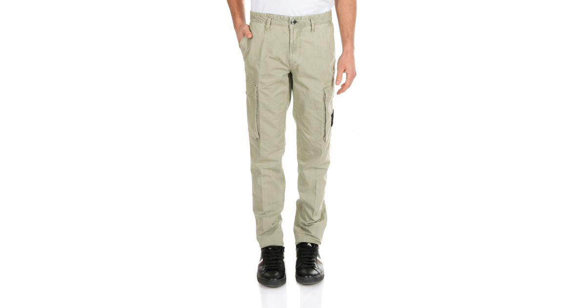 stone island cargo green