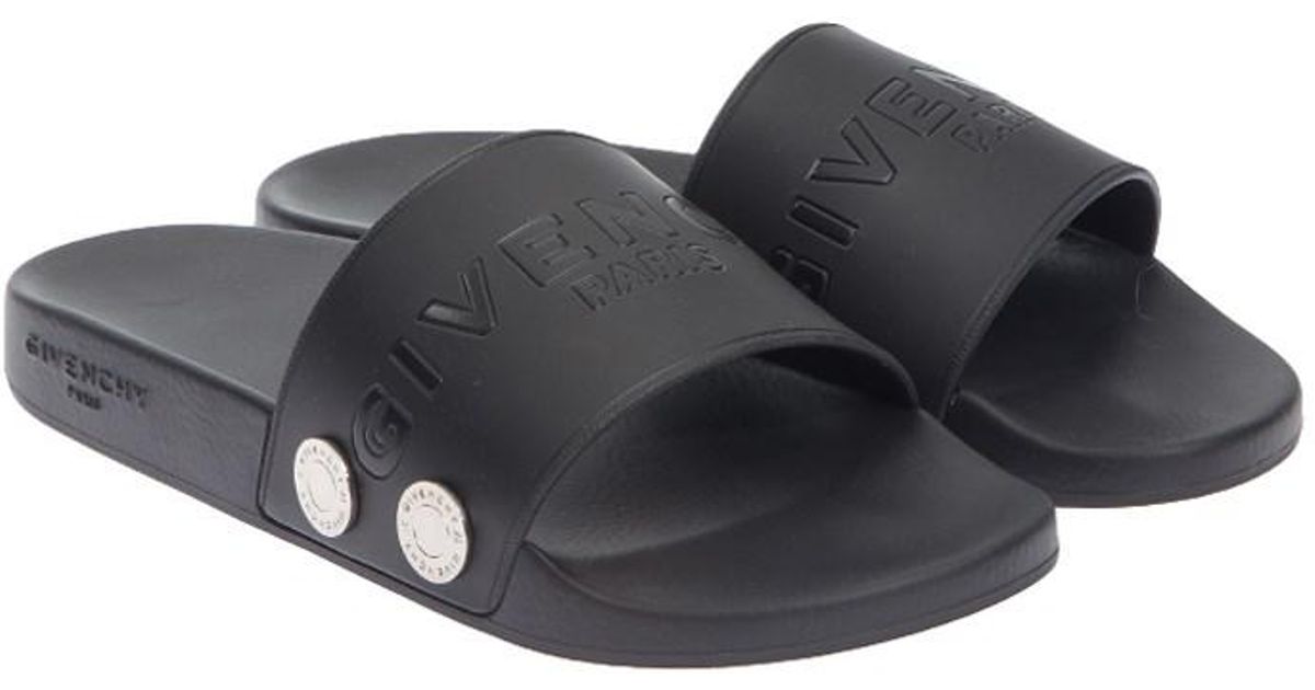 grey givenchy sliders