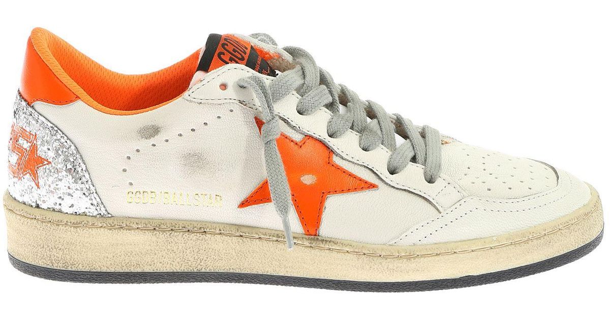 Leather Ball Star Sneakers In White 