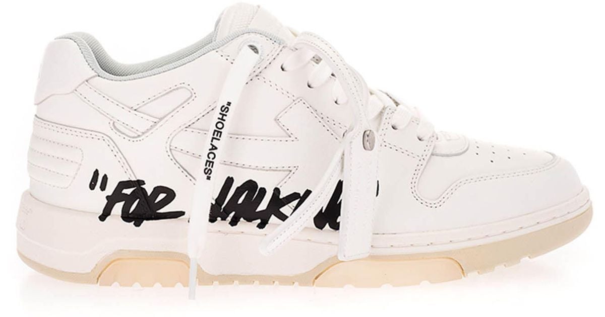 Off-White c/o Virgil Abloh Leather For Walking Sneakers in White for ...