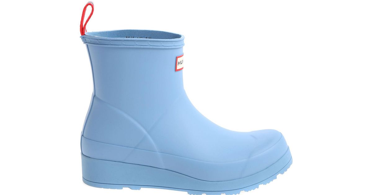 light blue hunter boots