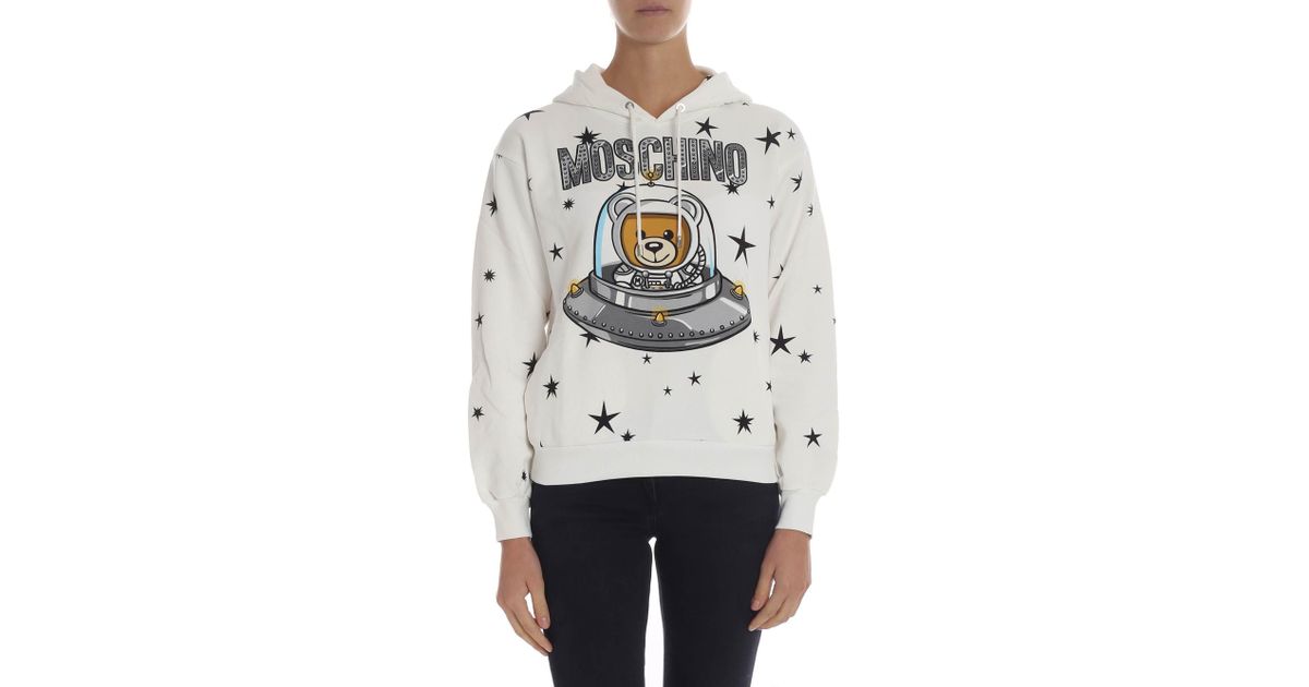 white moschino hoodie