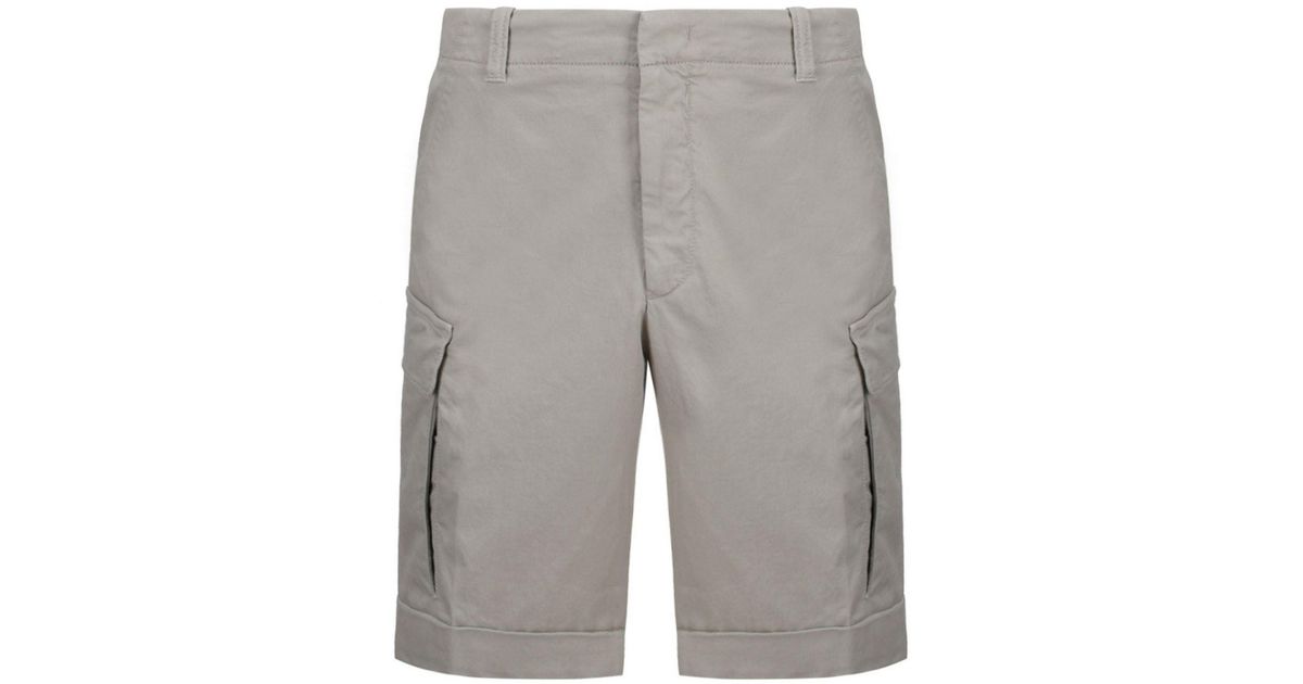 Z Zegna Linen Blend Shorts in Grey (Gray) for Men - Lyst